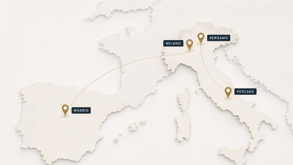 Presenza Atomiq: Milano, Bergamo, Pescara, Madrid
