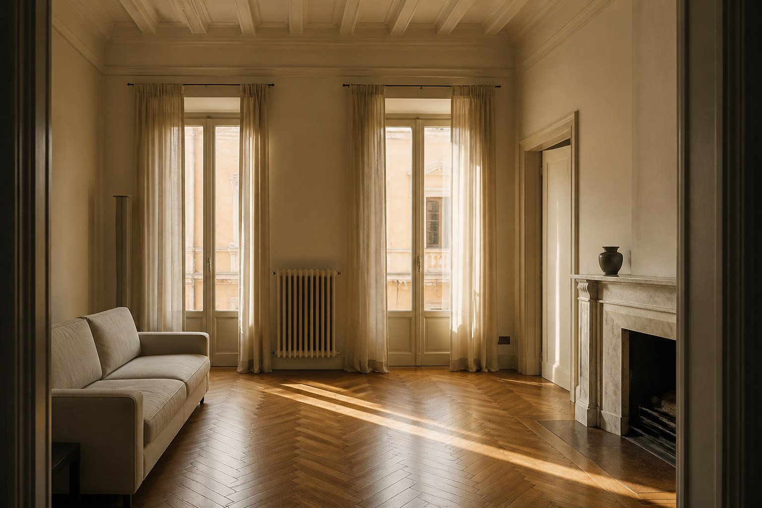 Interno residenziale pronto per una valutazione immobiliare